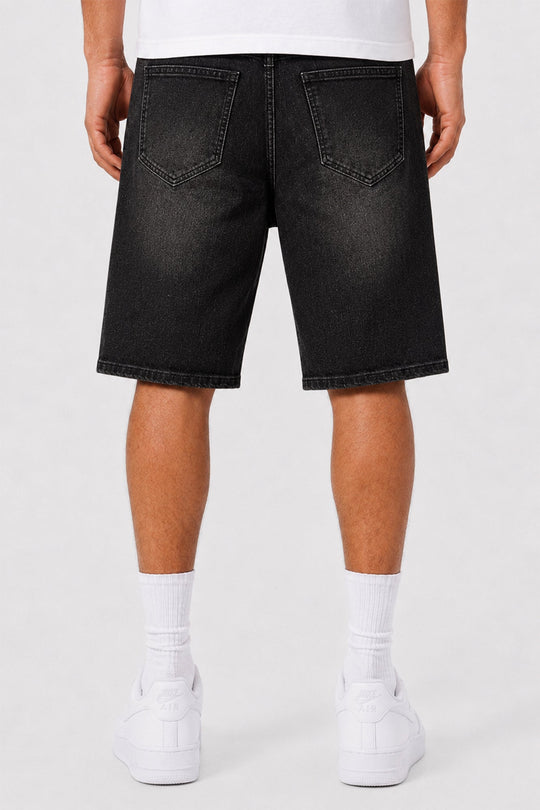 Recrafted Black Shorts (Black Wash) (M7617D) - Zamage