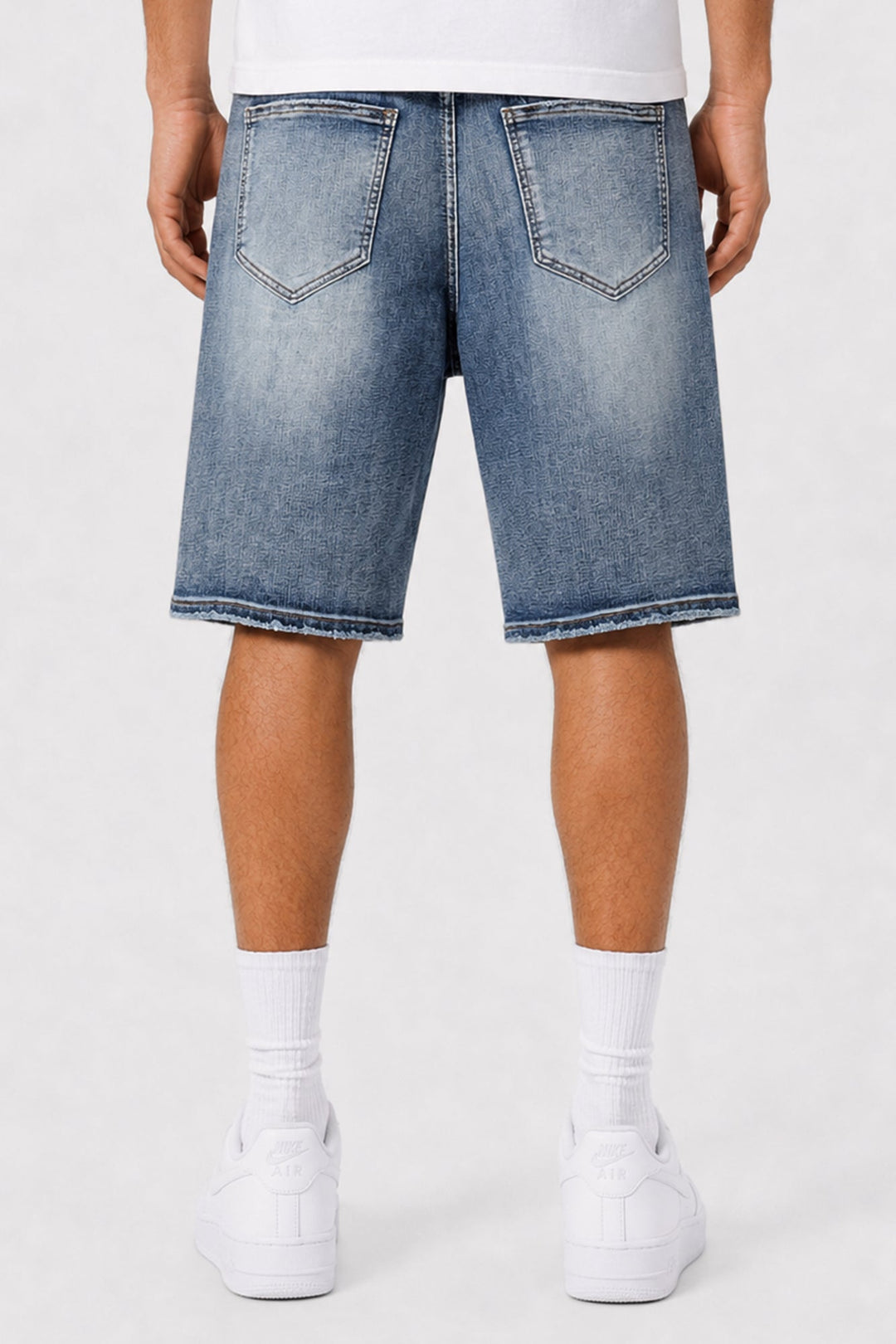 Recrafted Blues Shorts (Blue Wash) (M7617D) - Zamage