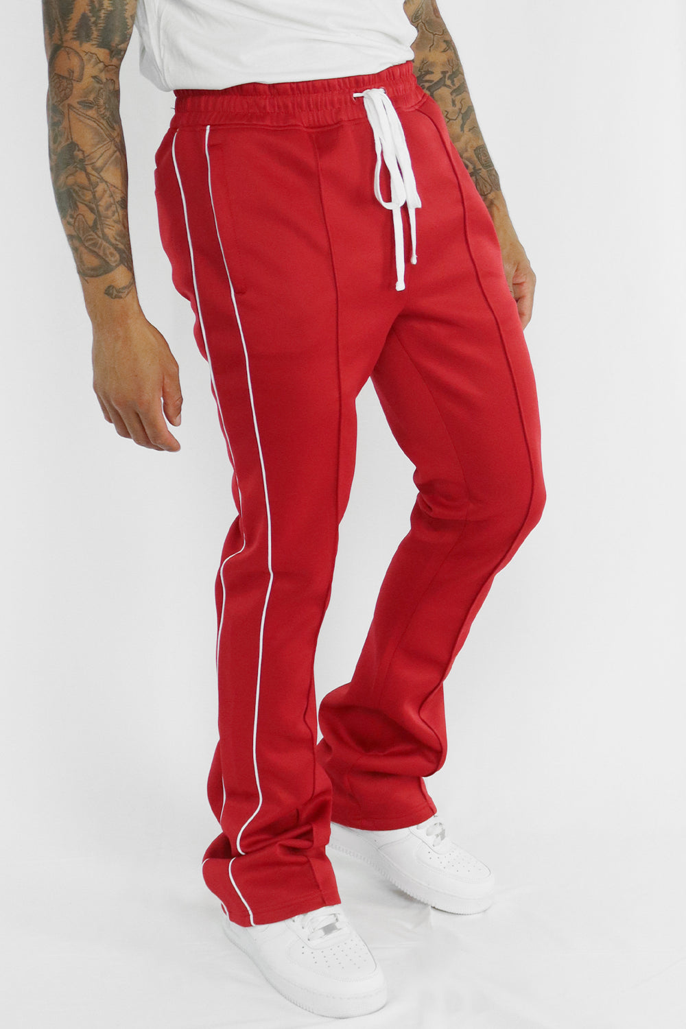 Stacked Track Pant (Red) - Zamage