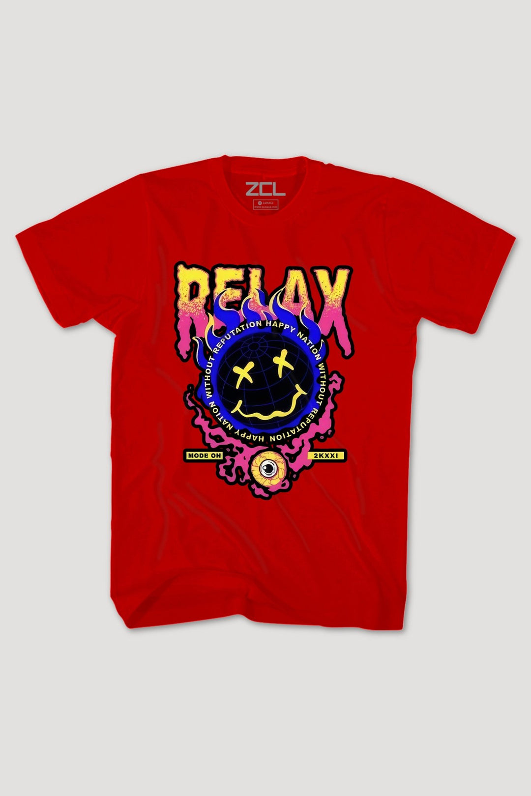 Relax Tee (Multi Color Logo) - Zamage