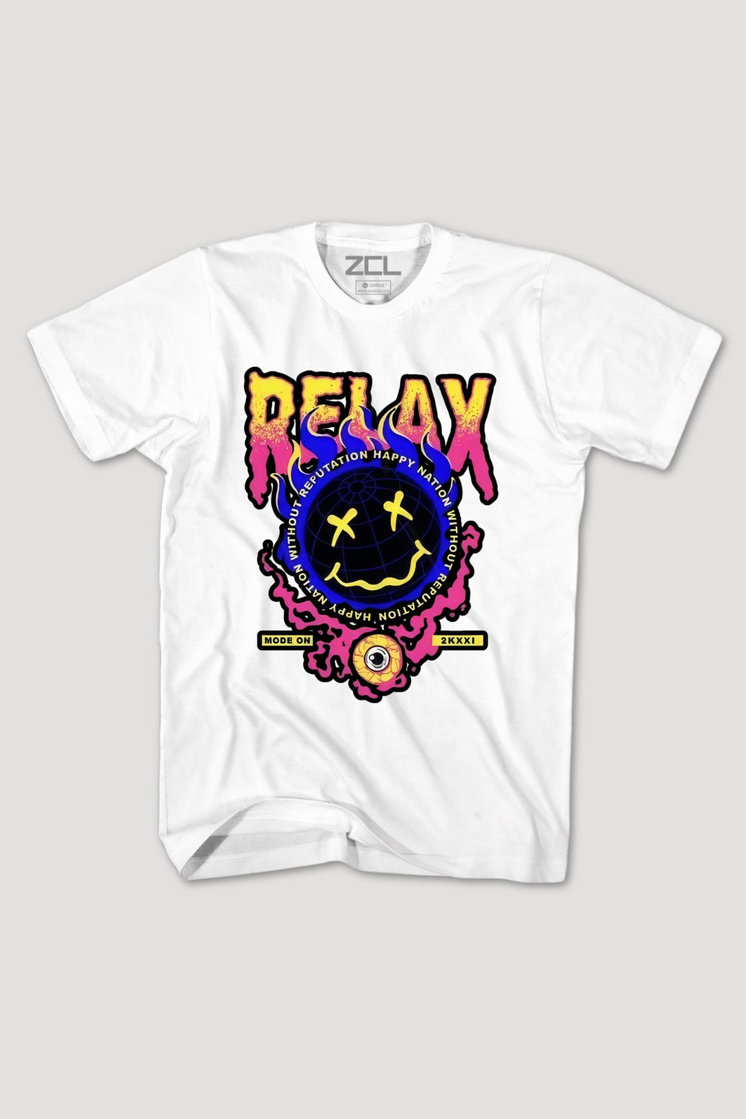 Relax Tee (Multi Color Logo) - Zamage