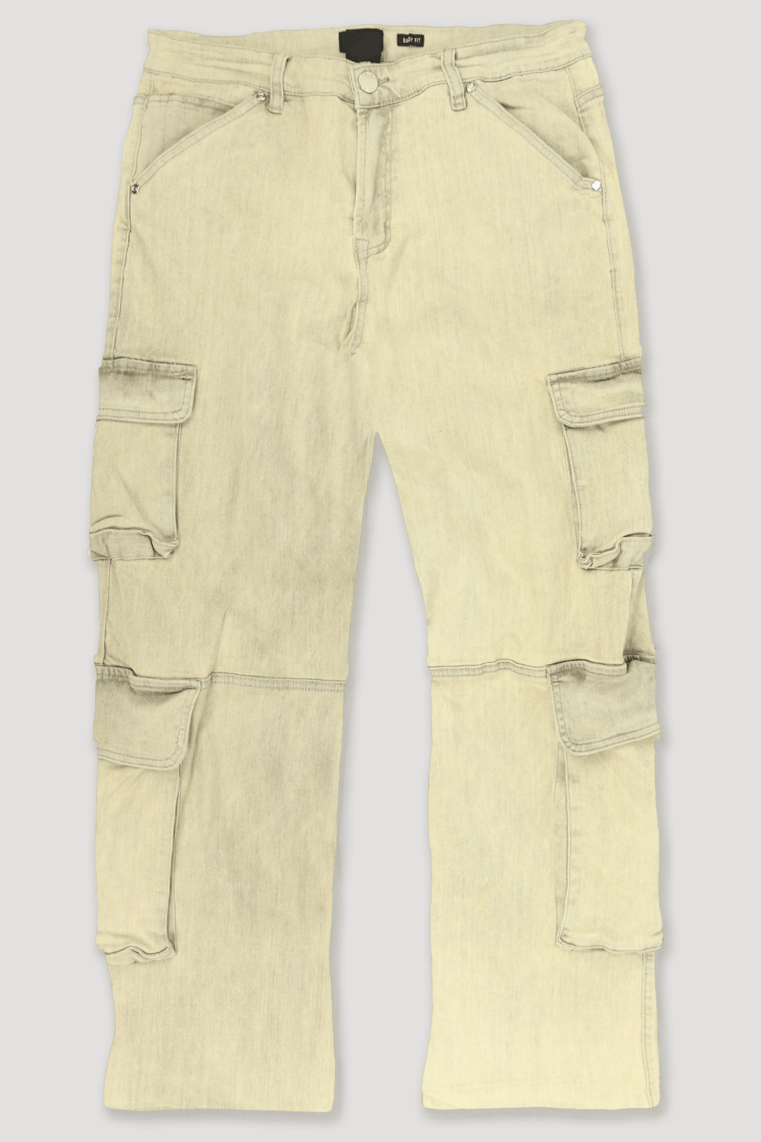 Relaxed Cargo Baggy Fit Denim (Grey Sand Wash) (M8256D) - Zamage