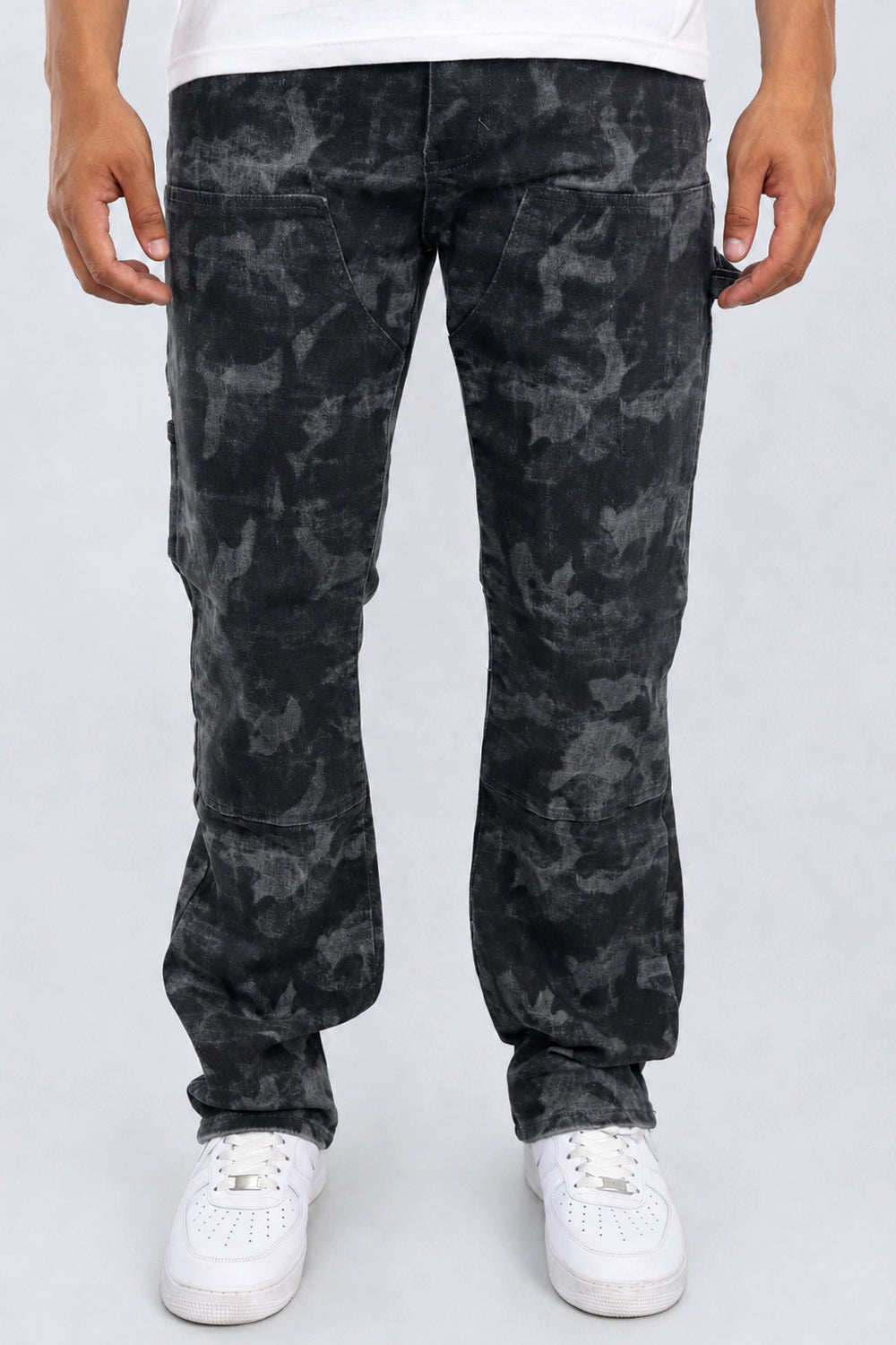 Carpenter Washed Relaxed Fit Denim (Grey Camo) (M8825D)