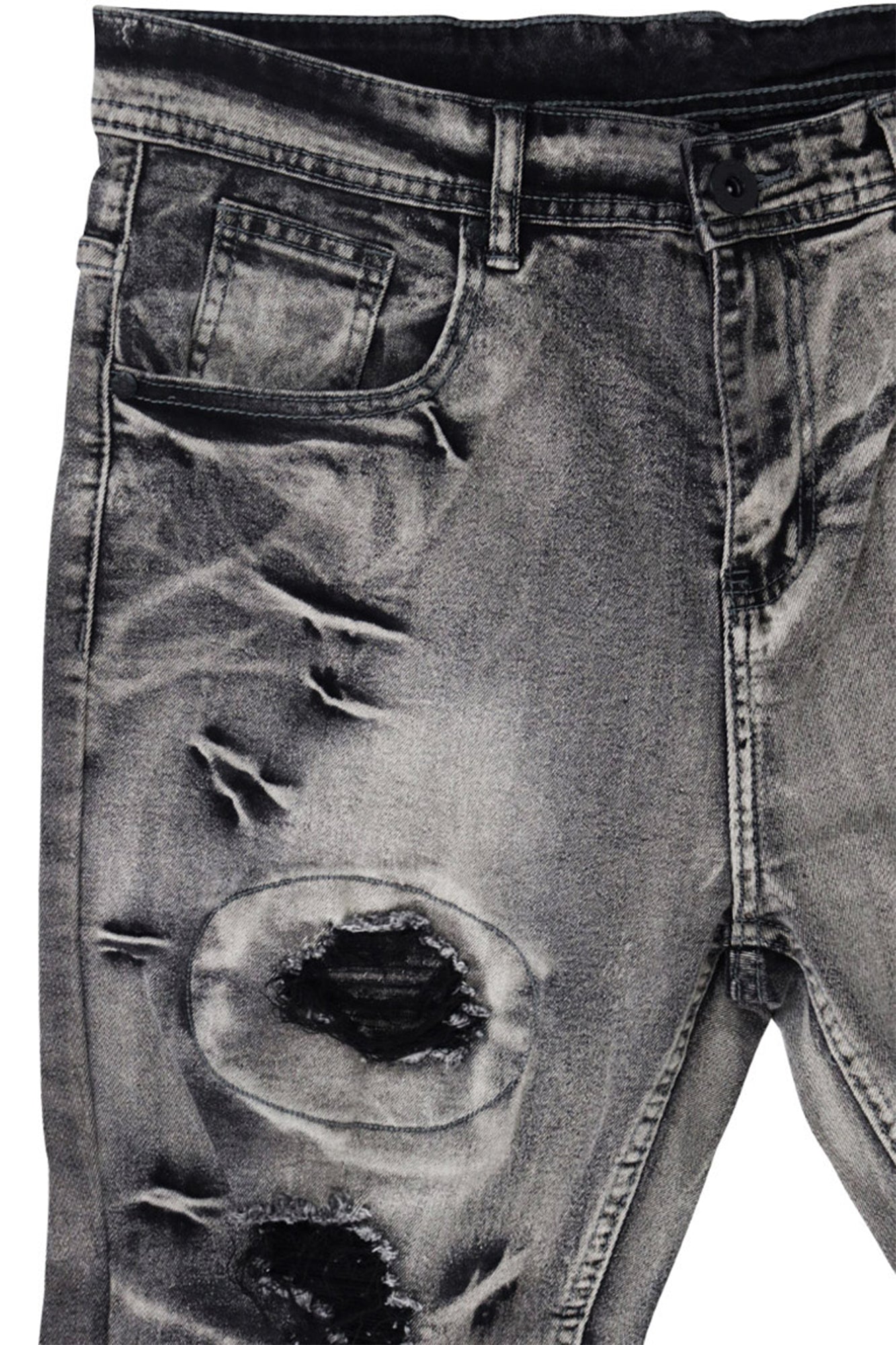 Cheap Men Ripped Skinny Jeans Biker High Quality Black Distressed Slim-Fit  Pencil Pants Locomotive Zipper Denim Pants Hip Hop Trousers | Joom