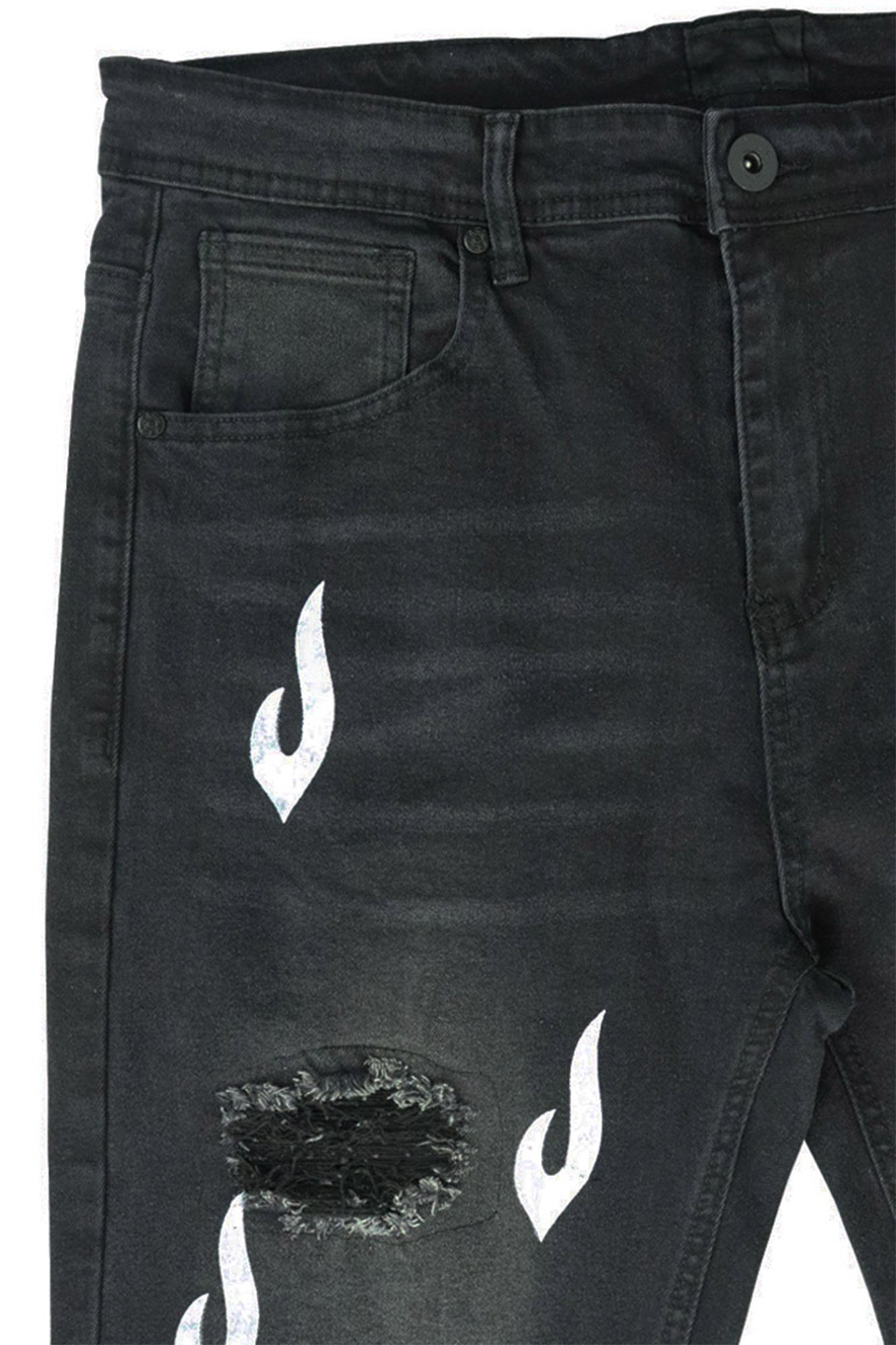 Zamage Flame Denim - Turn Up the Heat with These Fire Jeans!