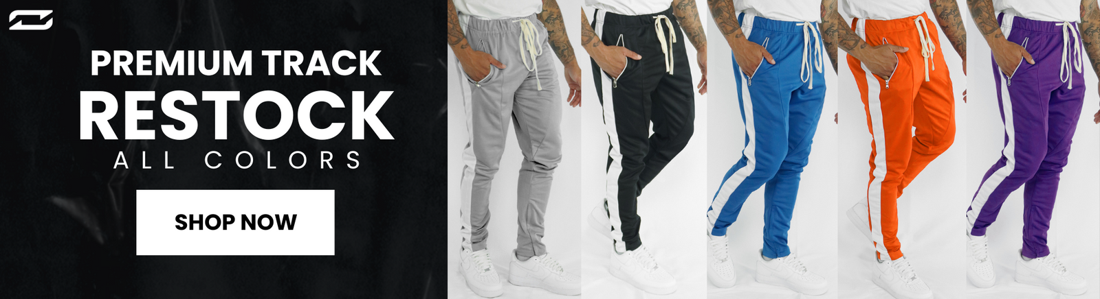 Stacked Track Pant (Cream) – Zamage