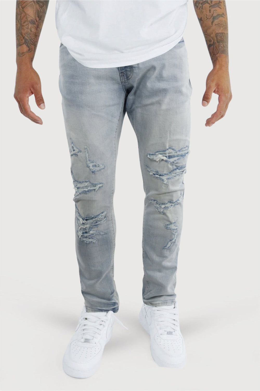 Rigid Fit Denim (Ice Blue) (AD2095) - Zamage
