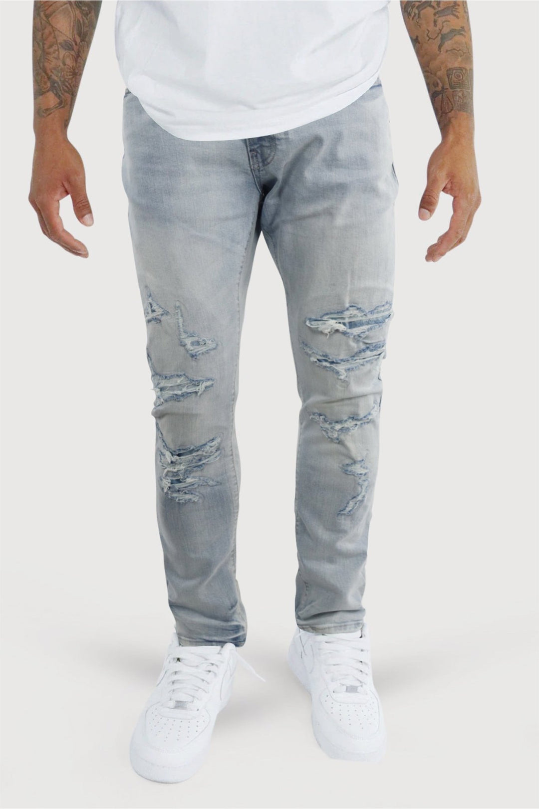 Rigid Fit Denim (Ice Blue) (AD2095) - Zamage