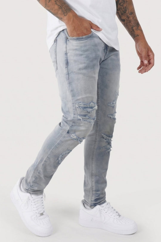 Rigid Fit Denim (Ice Blue) (AD2095) - Zamage