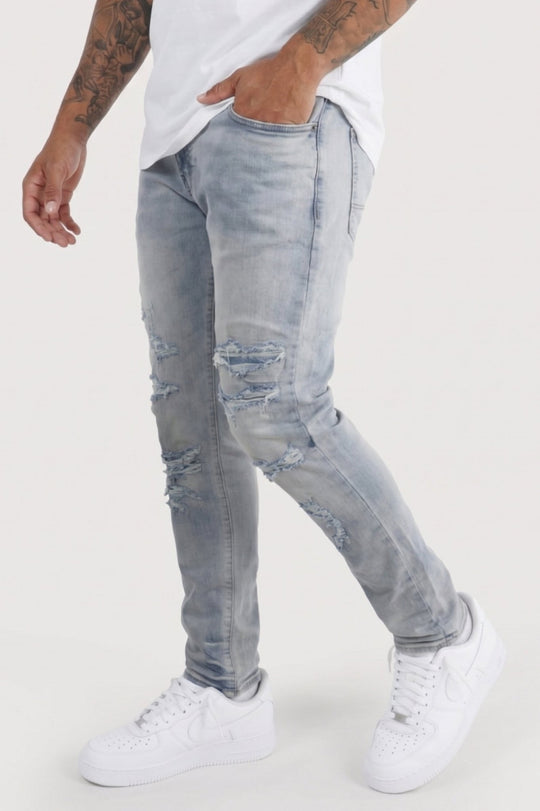 Rigid Fit Denim (Ice Blue) (AD2095) - Zamage