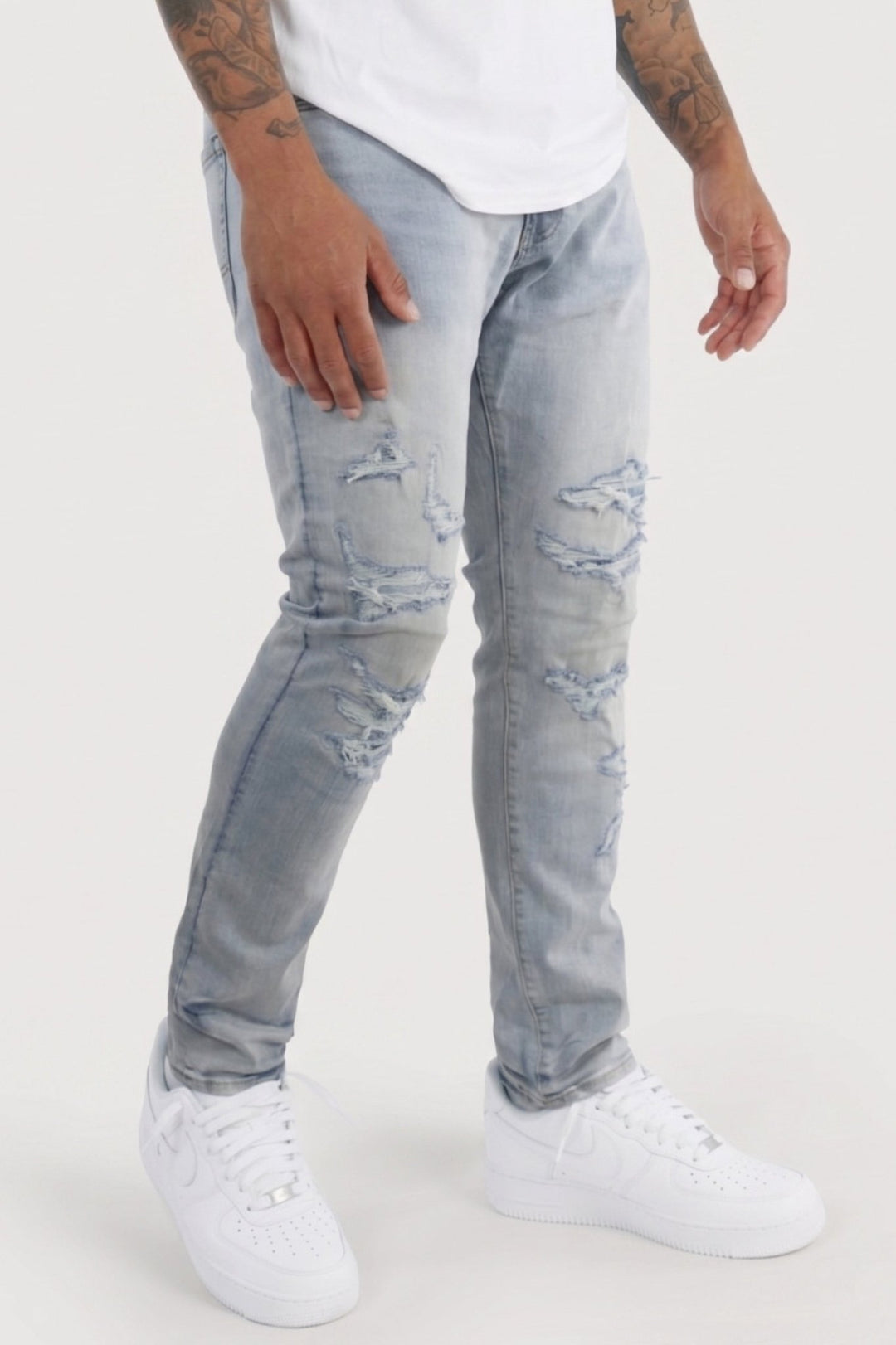 Rigid Fit Denim (Ice Blue) (AD2095) - Zamage