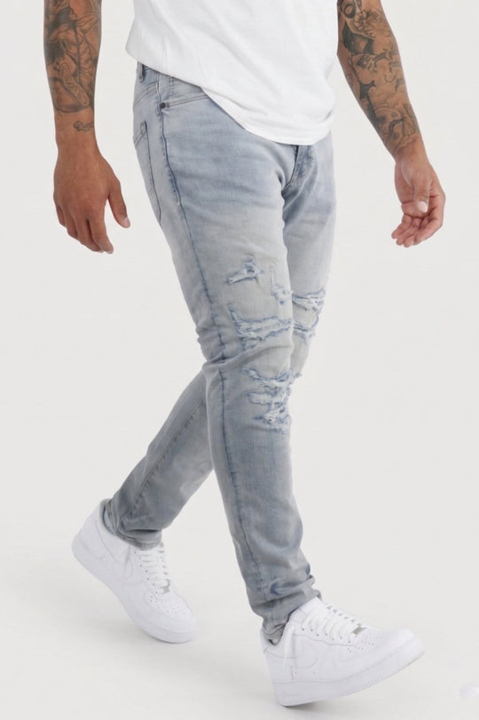 Rigid Fit Denim (Ice Blue) (AD2095) - Zamage