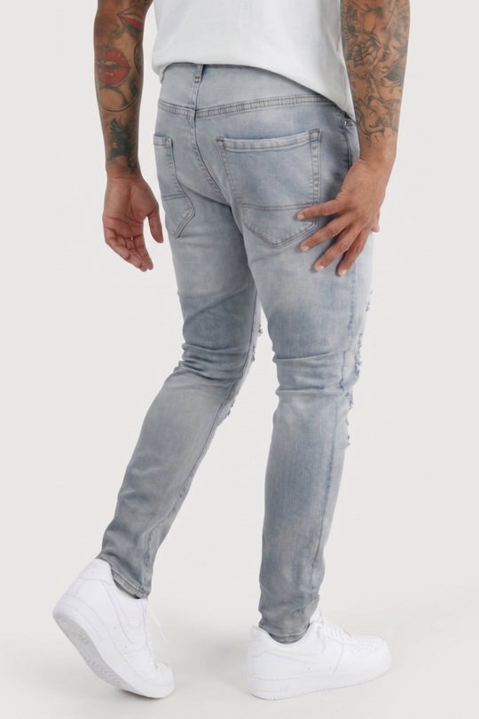 Rigid Fit Denim (Ice Blue) (AD2095) - Zamage