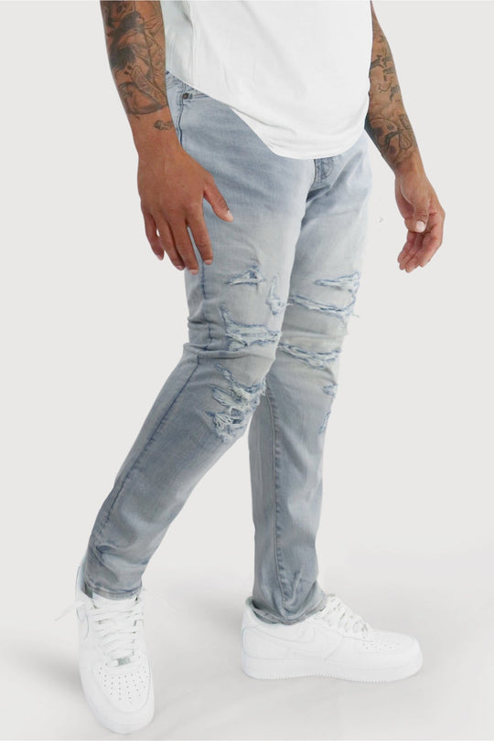 Rigid Fit Denim (Ice Blue) (AD2095) - Zamage