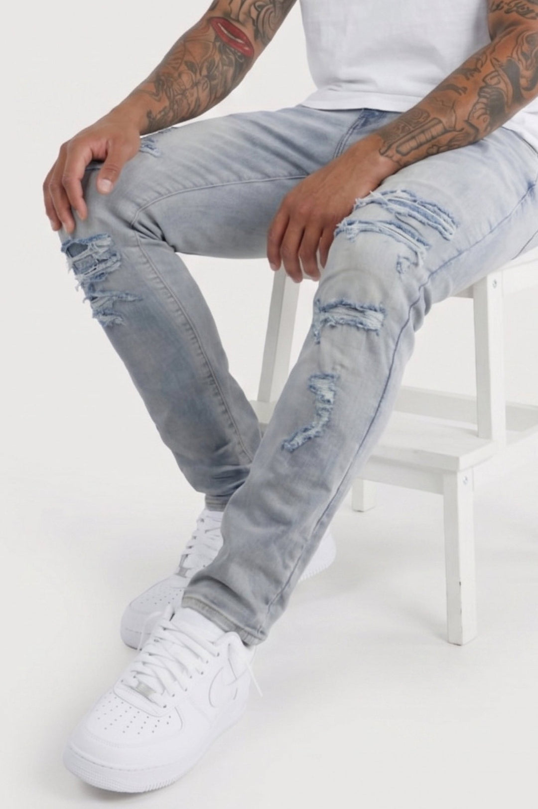 Rigid Fit Denim (Ice Blue) (AD2095) - Zamage