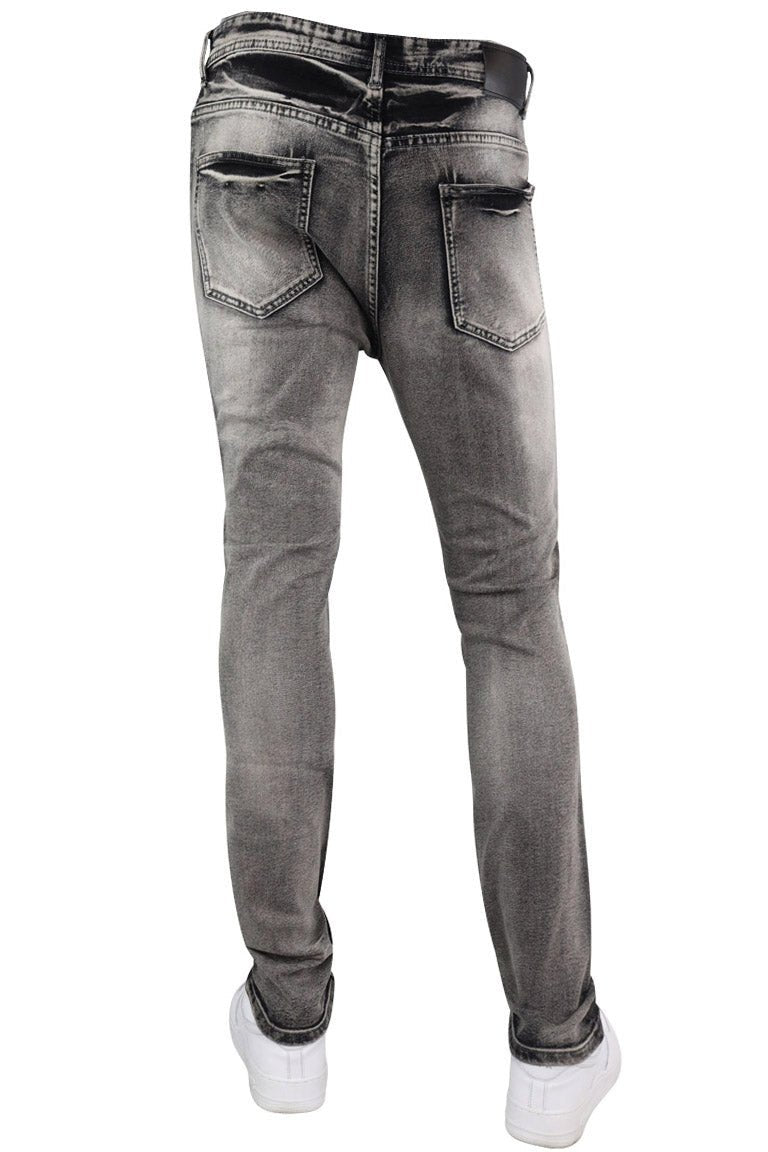 Ripped & Repaired Denim (Black Wash) - Zamage