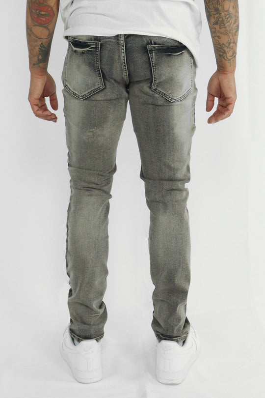 Ripped & Repaired Denim (Black Wash) - Zamage