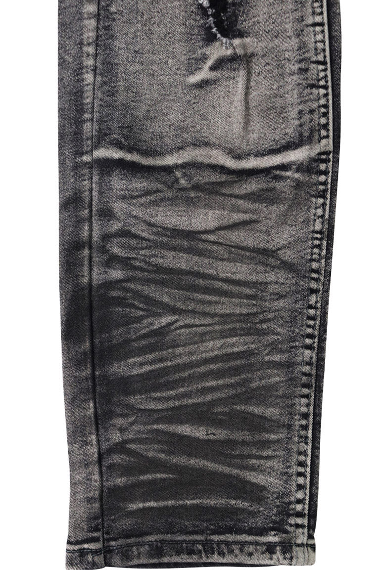 Ripped & Repaired Denim (Black Wash) - Zamage
