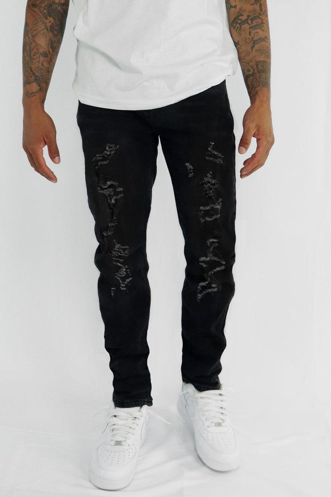 Ripped Denim (Black Wash) - Zamage