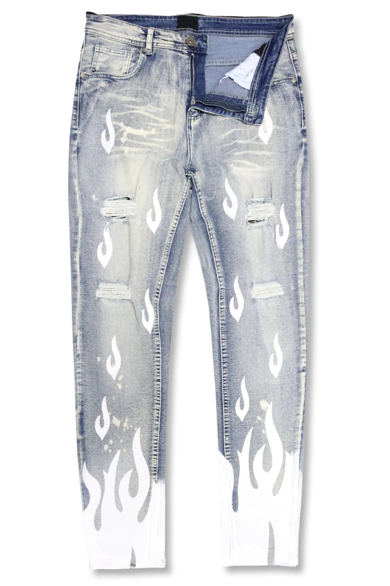 Zamage Flame Denim - Turn Up the Heat with These Fire Jeans!