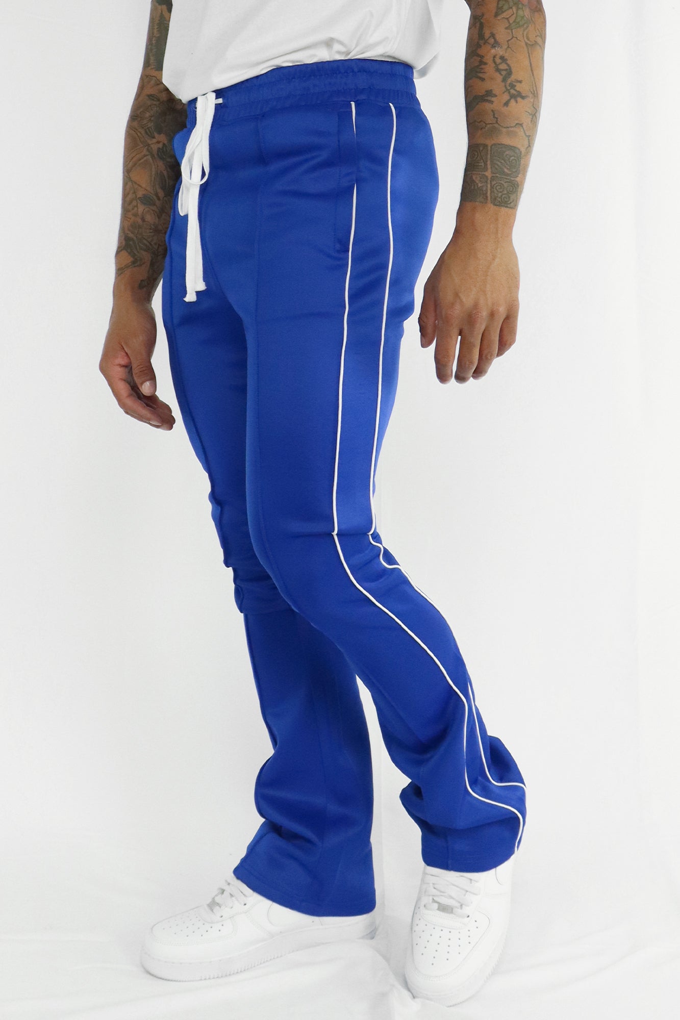 Blue track clearance pants mens