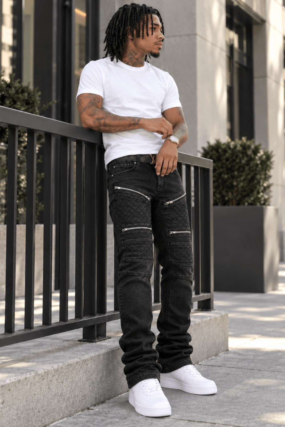 Ruthless Form Stacked Jeans (Jet Black) - Zamage