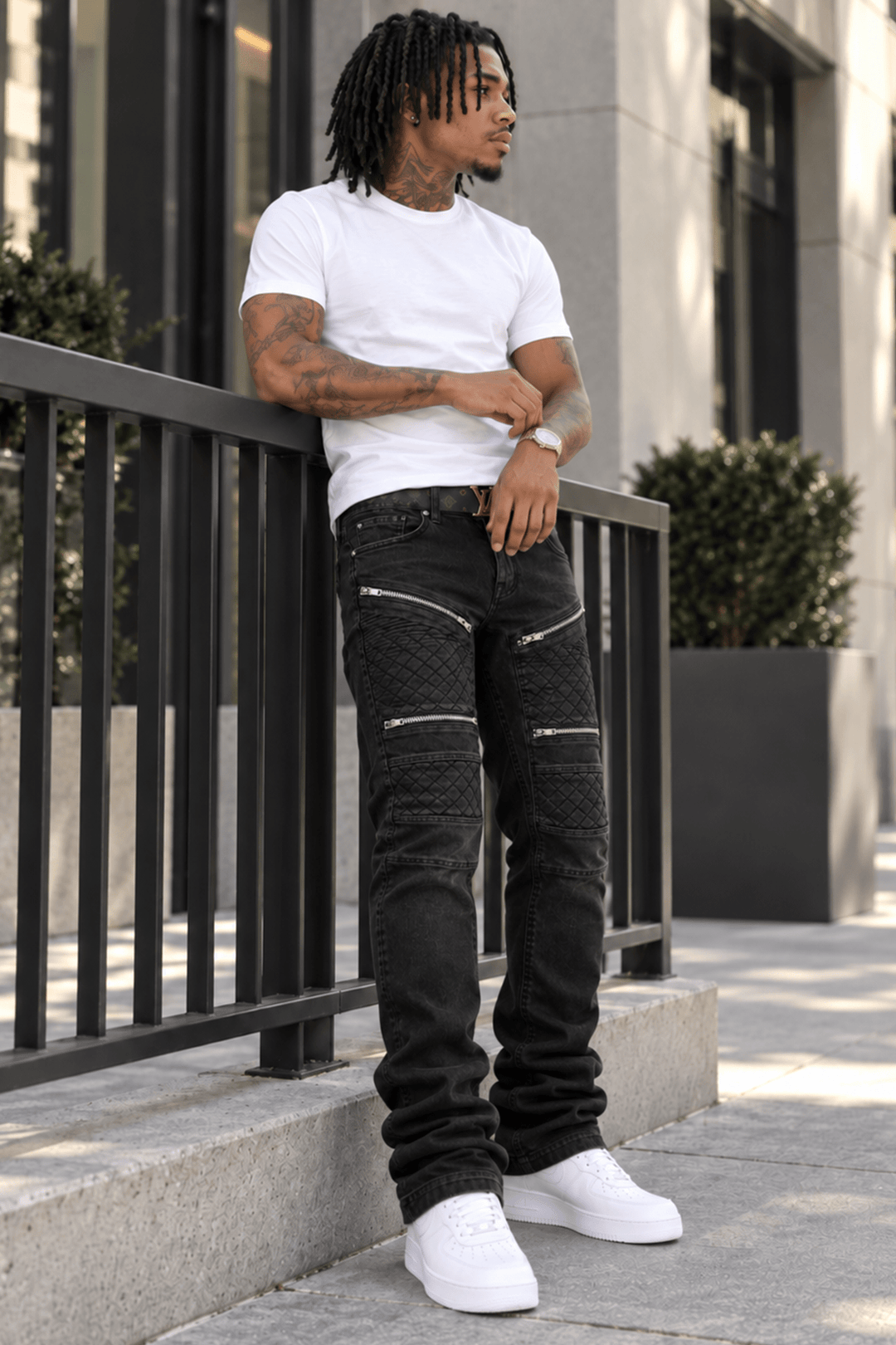 Ruthless Form Stacked Jeans (Jet Black) - Zamage