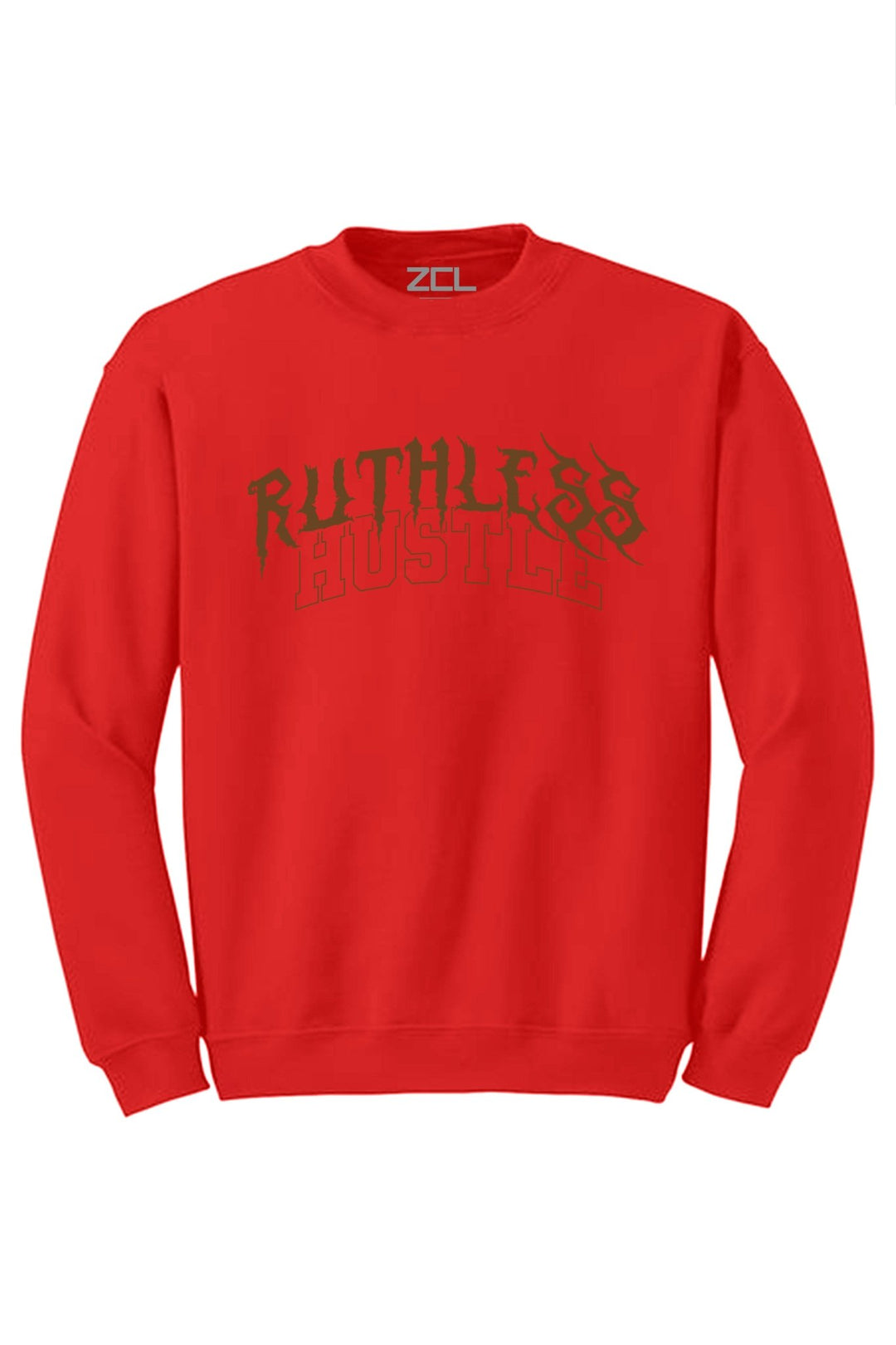 Ruthless Hustle Crewneck Sweatshirt (Brown Logo) - Zamage