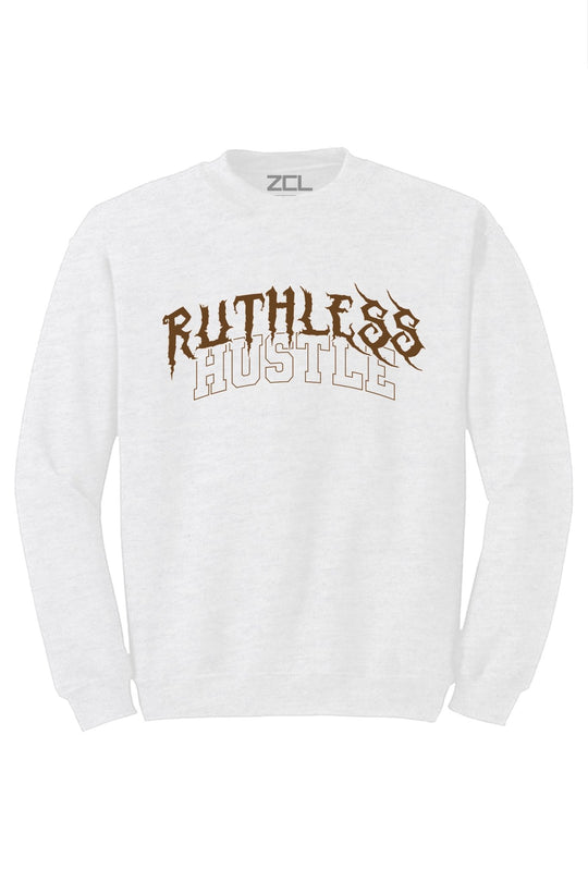 Ruthless Hustle Crewneck Sweatshirt (Brown Logo) - Zamage