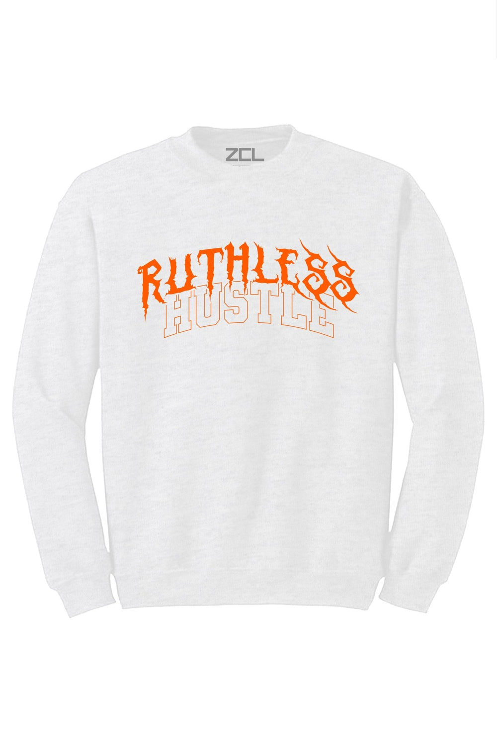Ruthless Hustle Crewneck Sweatshirt (Orange Logo) - Zamage