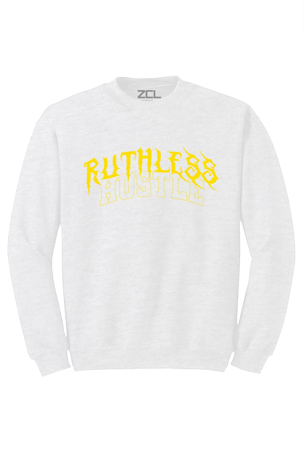 Ruthless Hustle Crewneck Sweatshirt (Yellow Logo) - Zamage