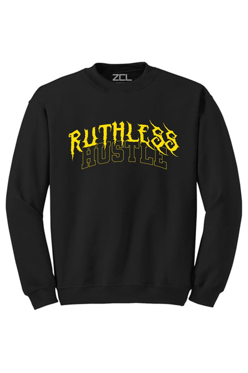 Ruthless Hustle Crewneck Sweatshirt (Yellow Logo) - Zamage
