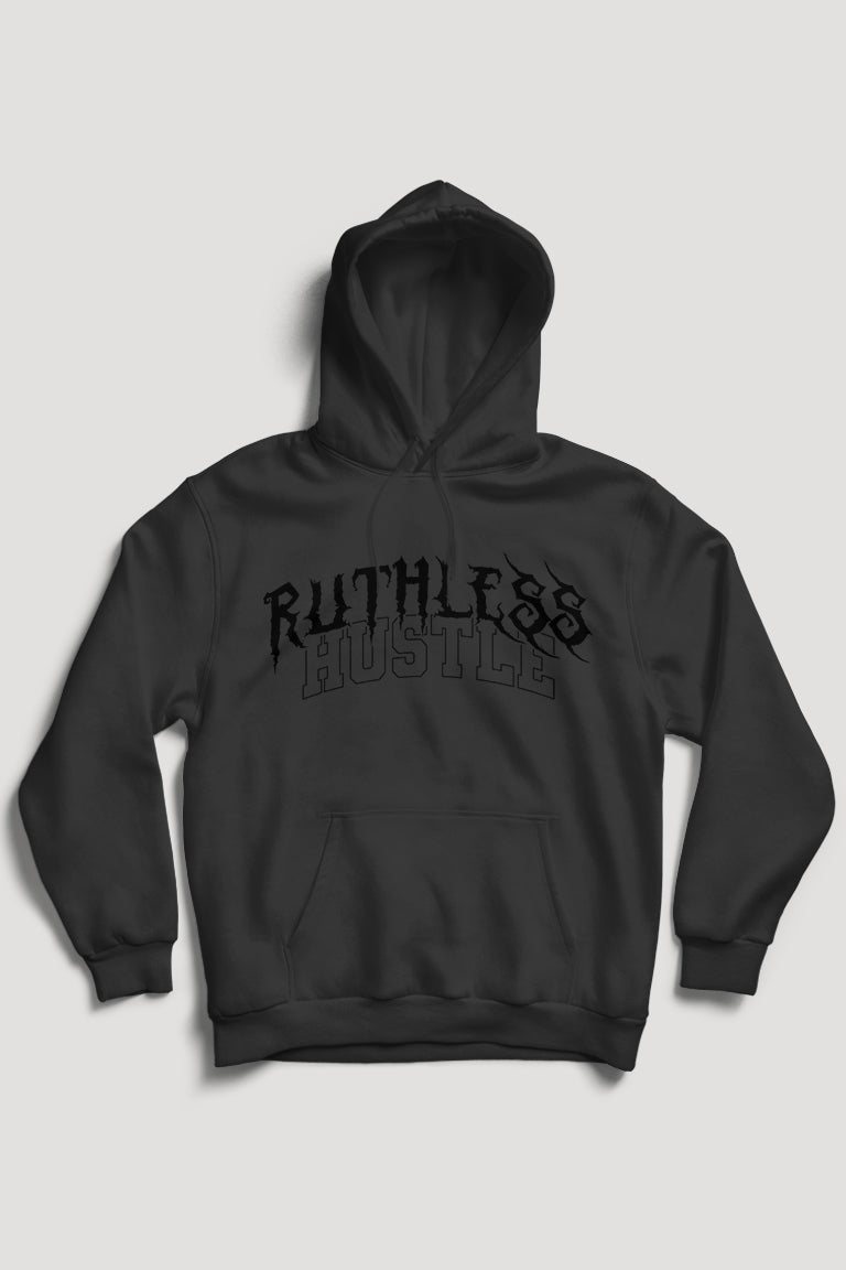Ruthless Hustle Hoodie (Black Logo) - Zamage