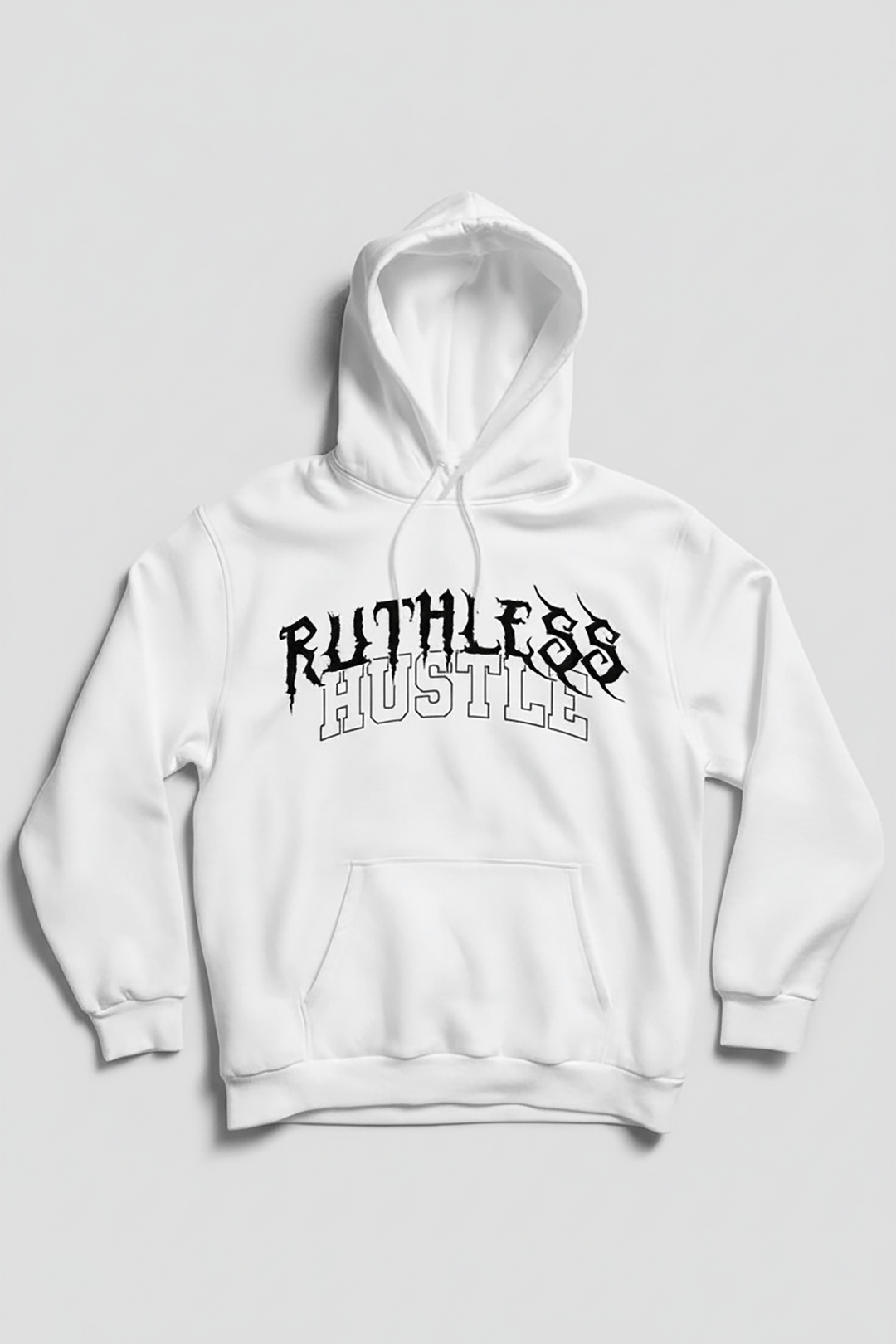 Ruthless Hustle Hoodie (Black Logo) - Zamage