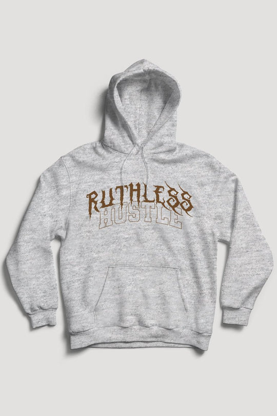 Ruthless Hustle Hoodie (Brown Logo) - Zamage