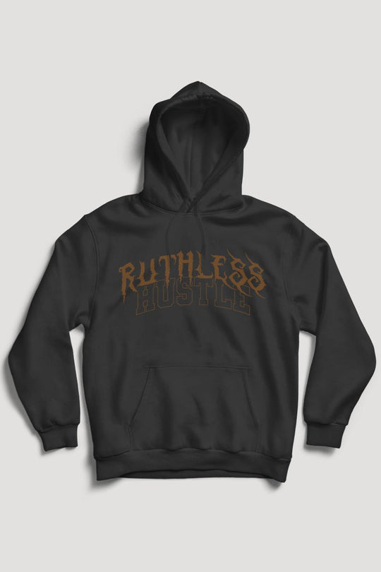 Ruthless Hustle Hoodie (Brown Logo) - Zamage