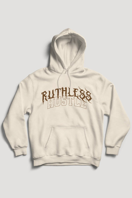 Ruthless Hustle Hoodie (Brown Logo) - Zamage
