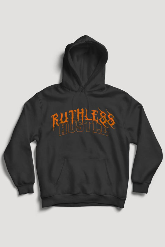 Ruthless Hustle Hoodie (Orange Logo) - Zamage