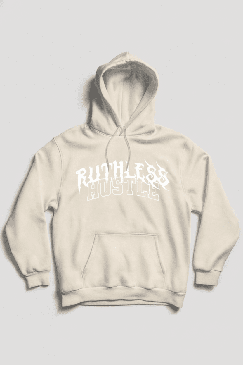 Ruthless Hustle Hoodie (White Logo) - Zamage