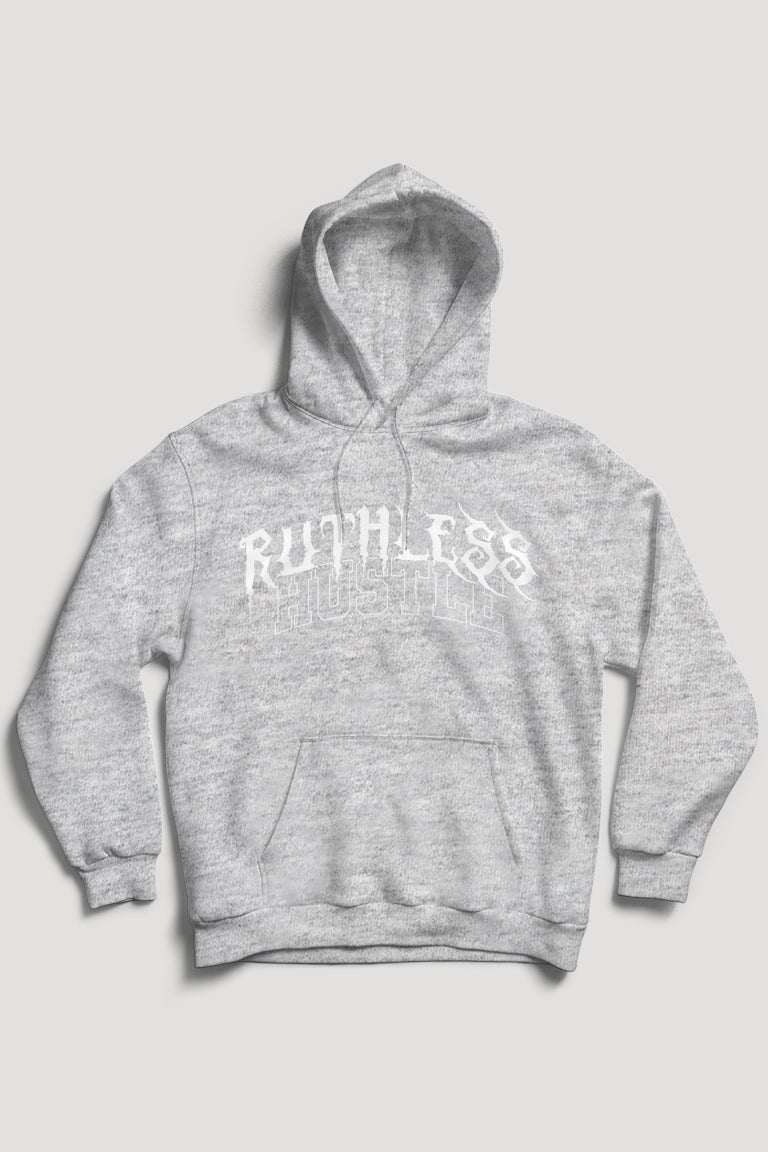 Ruthless Hustle Hoodie (White Logo) - Zamage
