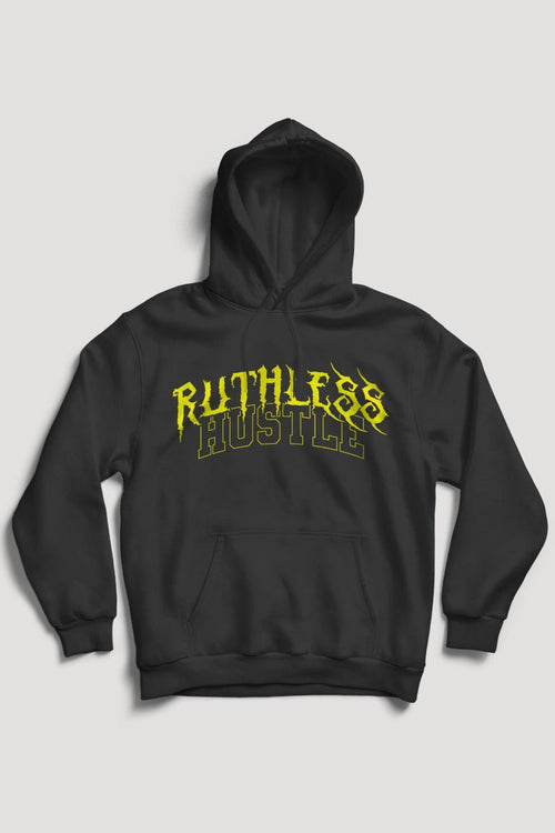Ruthless Hustle Hoodie (Yellow Logo) - Zamage