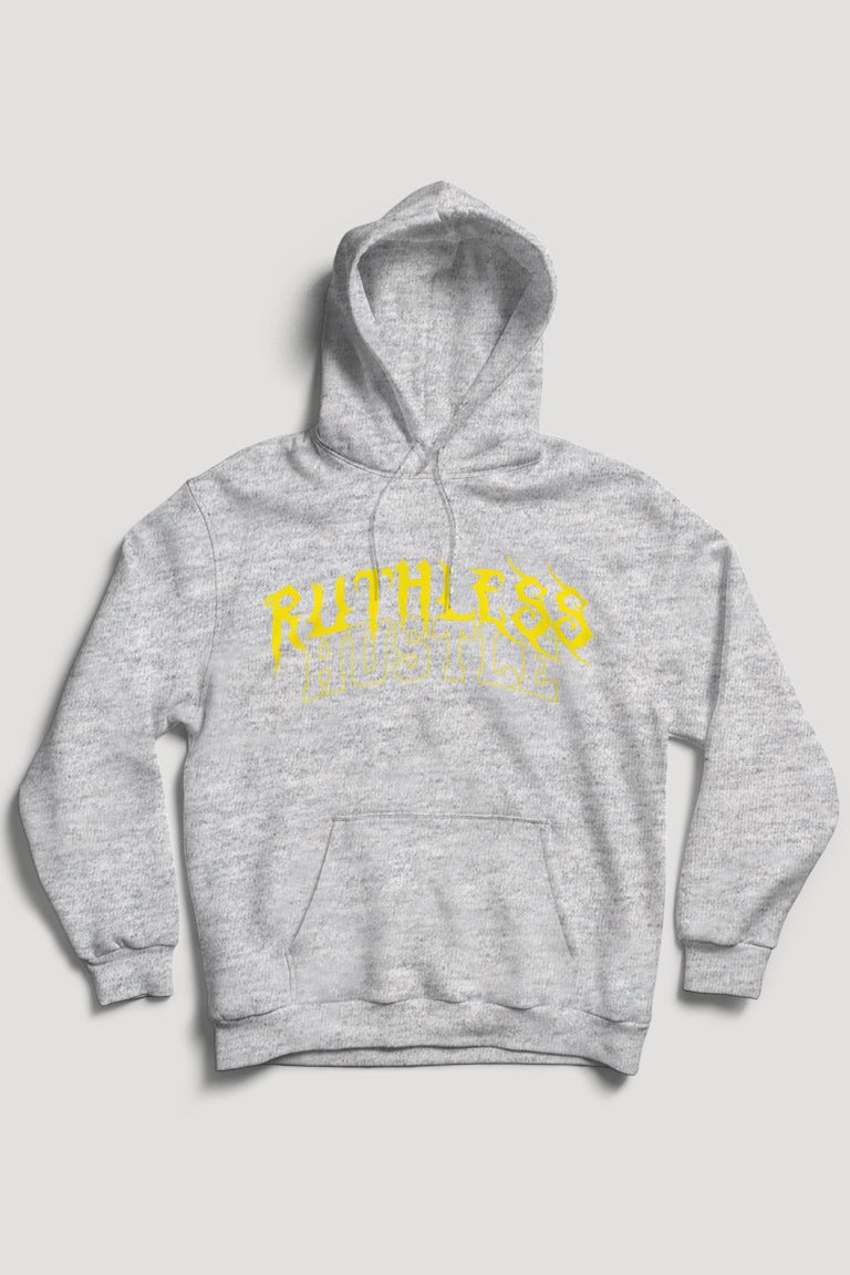 Ruthless Hustle Hoodie (Yellow Logo) - Zamage