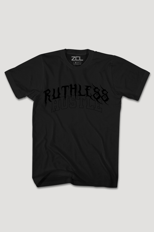 Ruthless Hustle Tee (Black Logo) - Zamage