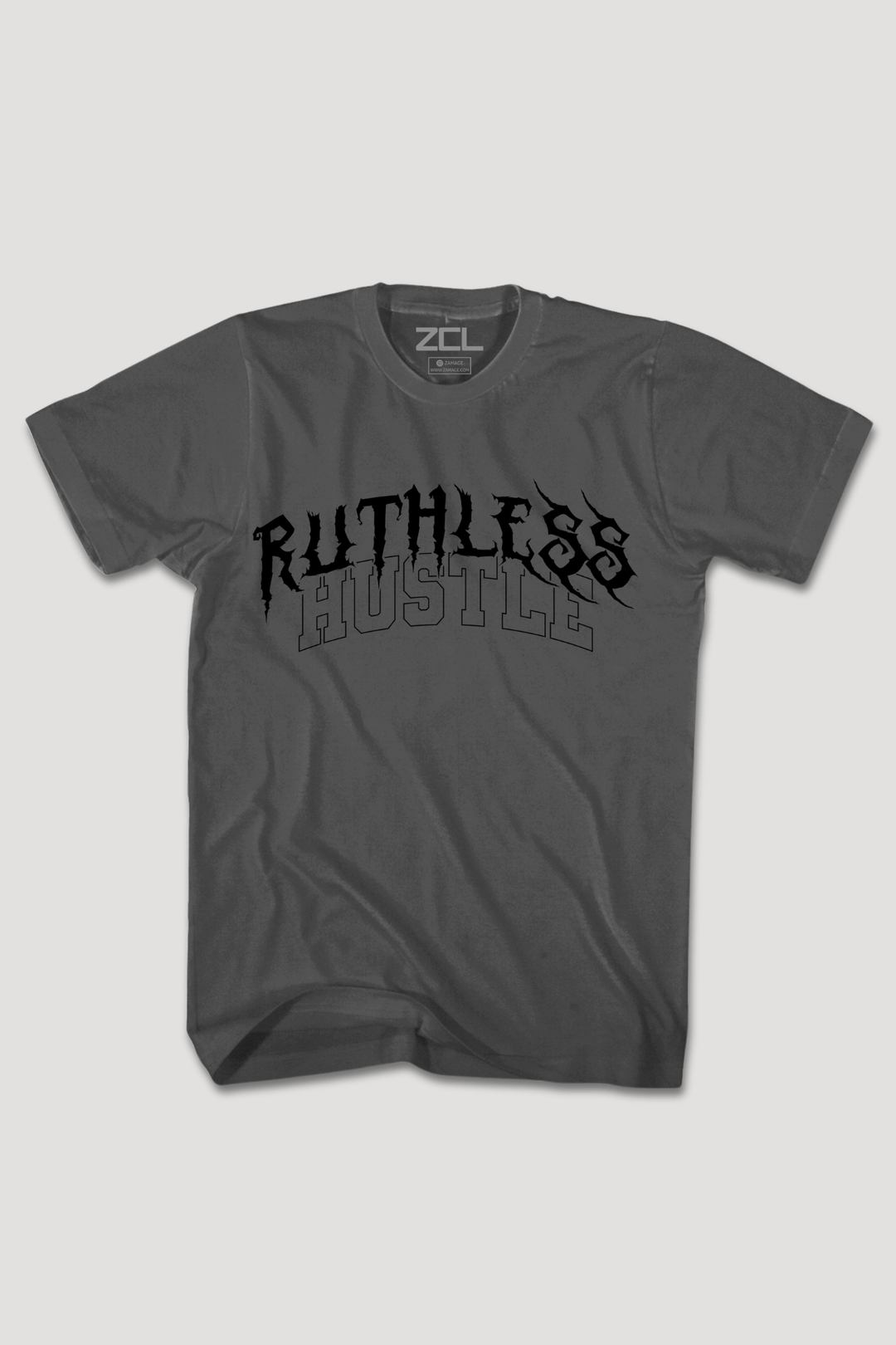 Ruthless Hustle Tee (Black Logo) - Zamage
