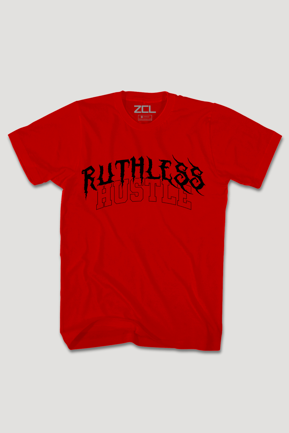Ruthless Hustle Tee (Black Logo) - Zamage