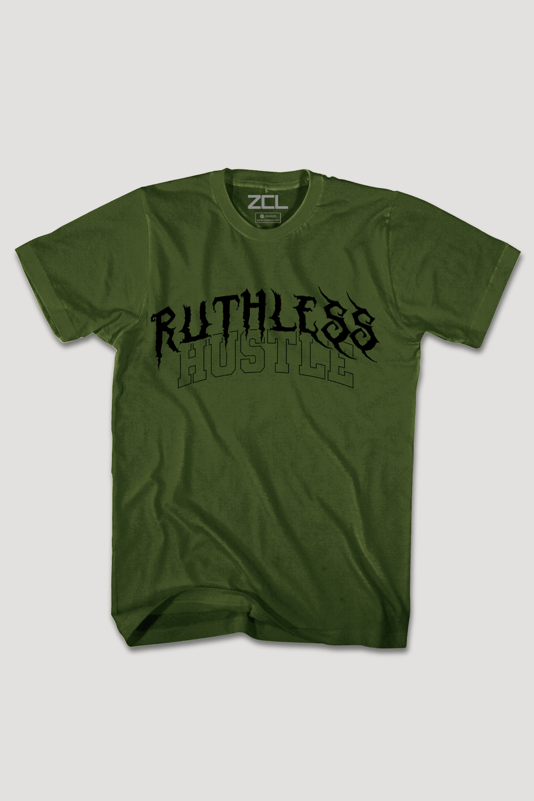 Ruthless Hustle Tee (Black Logo) - Zamage