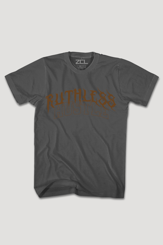 Ruthless Hustle Tee (Brown Logo) - Zamage