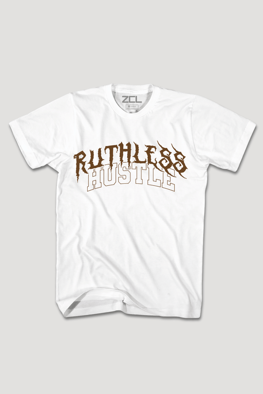 Ruthless Hustle Tee (Brown Logo) - Zamage