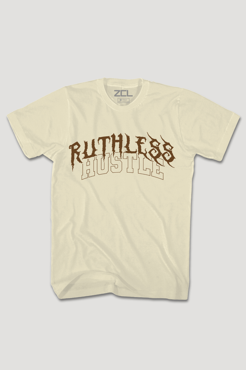 Ruthless Hustle Tee (Brown Logo) - Zamage