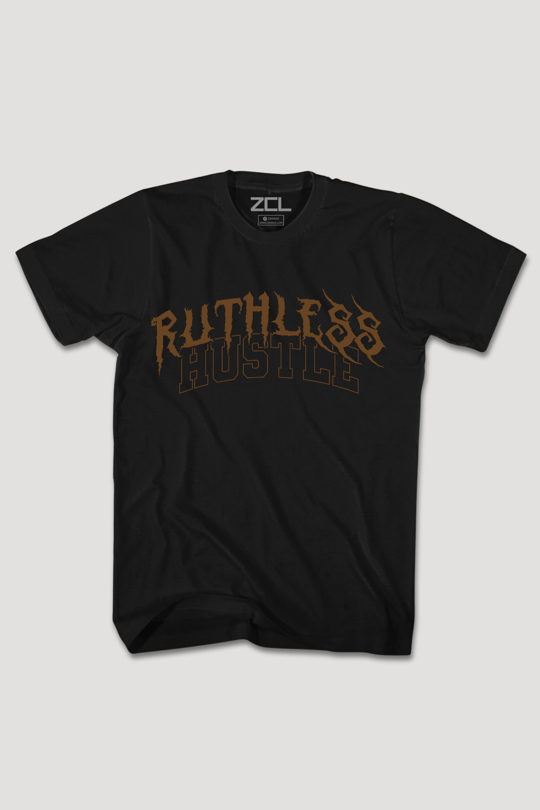 Ruthless Hustle Tee (Brown Logo) - Zamage